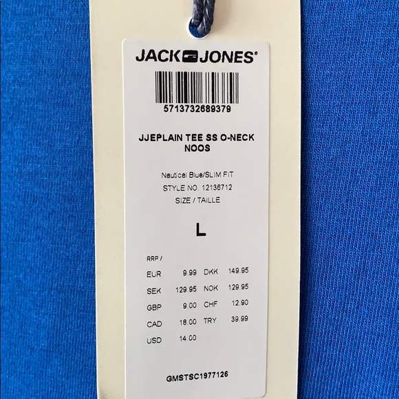 Jack and Jones Blue T-Shirt - Picture 5 of 6